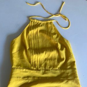 Banana Republic Yellow Halter Dress